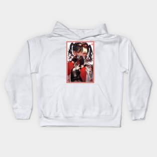 Aesthetic Anime Girl Red White Black | Quality Aesthetic Anime Design | Chibi Manga Anime Art Kids Hoodie